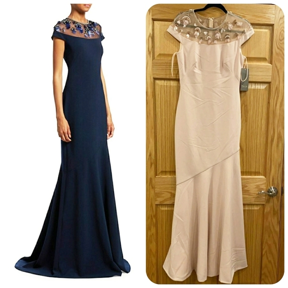 Theia Dresses & Skirts - THEIA Embellished Yoke Mermaid Gown